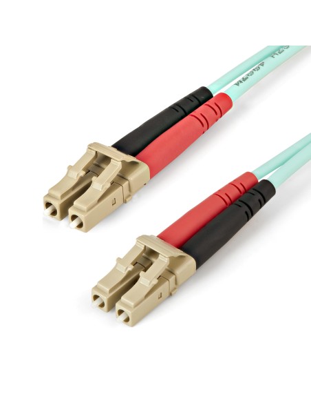 Cable de 2m de Fibra Óptica Multimodo LC/UPC a LC/UPC OM4 - 50/125µm - Fibra LOMMF/VCSEL - Redes de 100G - Cable LSZH - Baja Pé